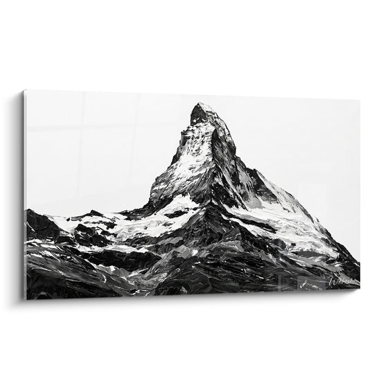 Tableau Cervin Matterhorn - Majesté Alpine en Noir et Blanc - Edition Les Alpes