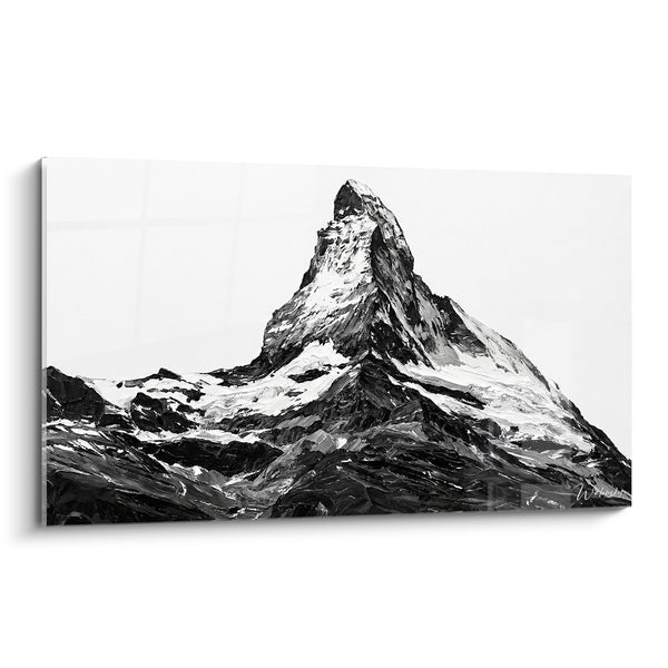 Cuadro Cervín Matterhorn - Majestad Alpina en Blanco y Negro - Edición Los Alpes