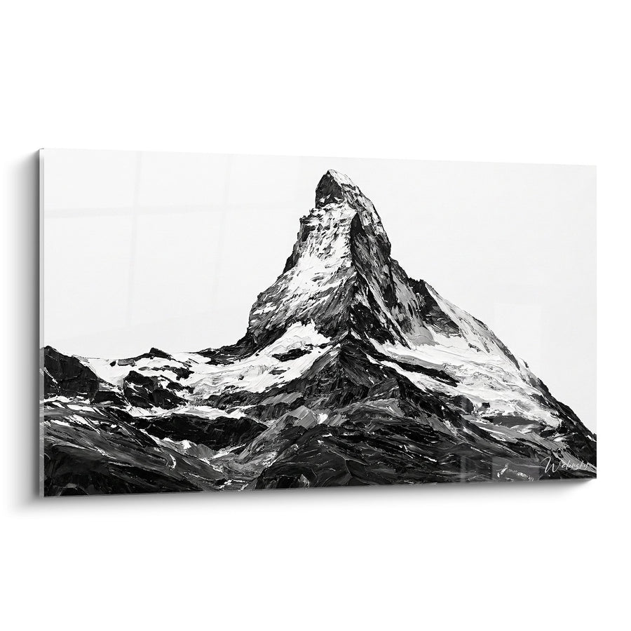 Tableau Cervin Matterhorn - Majesté Alpine en Noir et Blanc - Edition Les Alpes