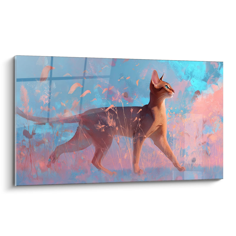Artistic Abyssinian Cat Painting - Colorful Reverie - Abyssinian Cat Edition