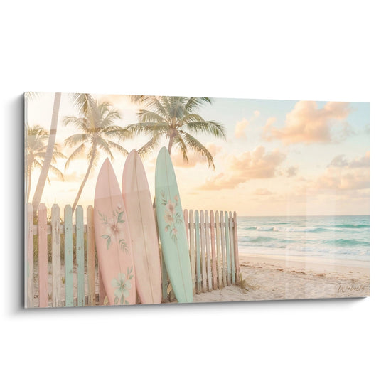 Schilderij Surfplanken Tropisch - Kustparadijs - Editie Surf