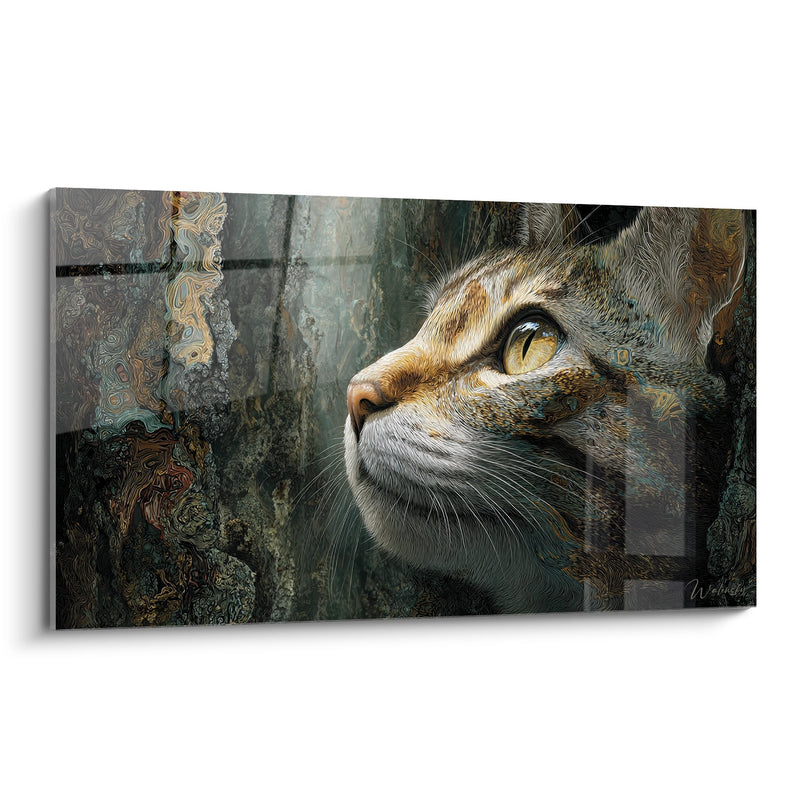 Sokoke Cat Contemplative Wall Art - Gaze Toward the Light - Sokoke Cat Edition