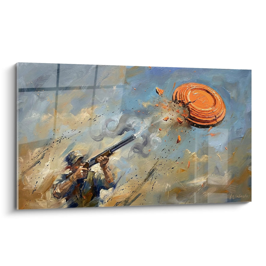 Schilderij Schietende Sportie - Precisie en Dynamiek - Editie Schieten