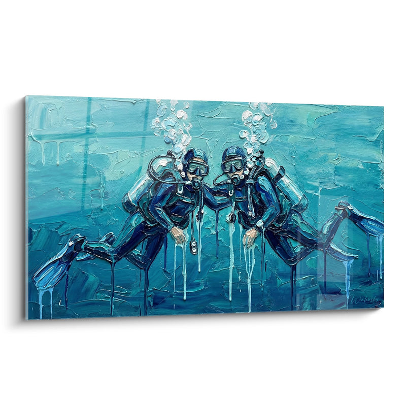 Weightless Divers Painting - Underwater Communion - Scuba Diving Edition
