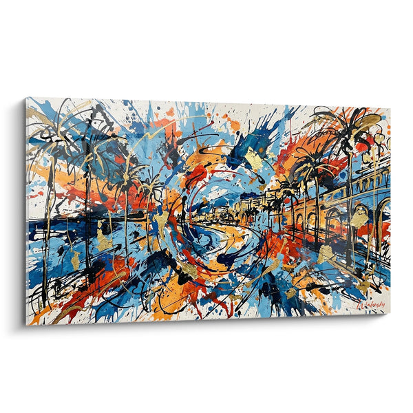 Tableau Art Abstrait - Symphonie Méditerranéenne - Edition Côte d'Azur