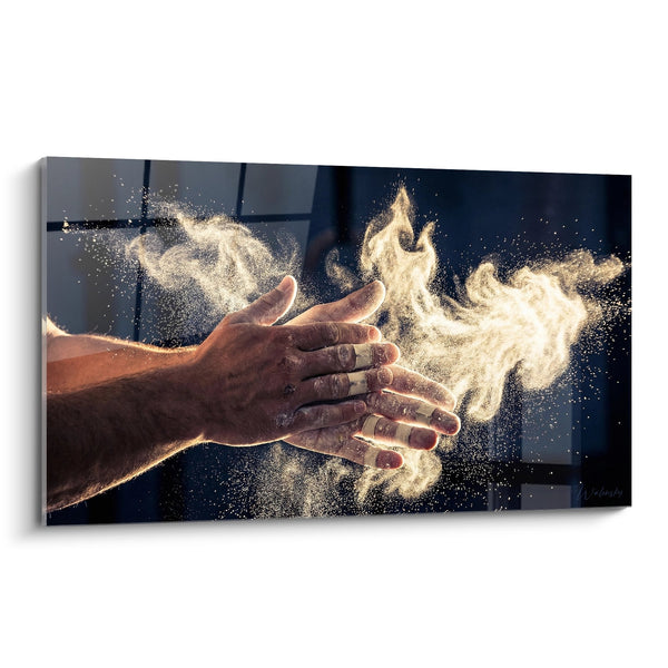 Cuadro Manos Chalk Explosion - Fuerza y Determinación - Edición Crossfit