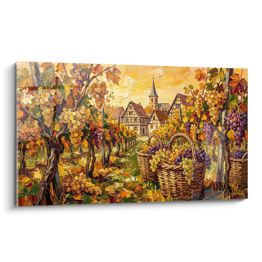 Tableau Vignoble Alsacien - Vendanges d'Automne - Edition Alsace