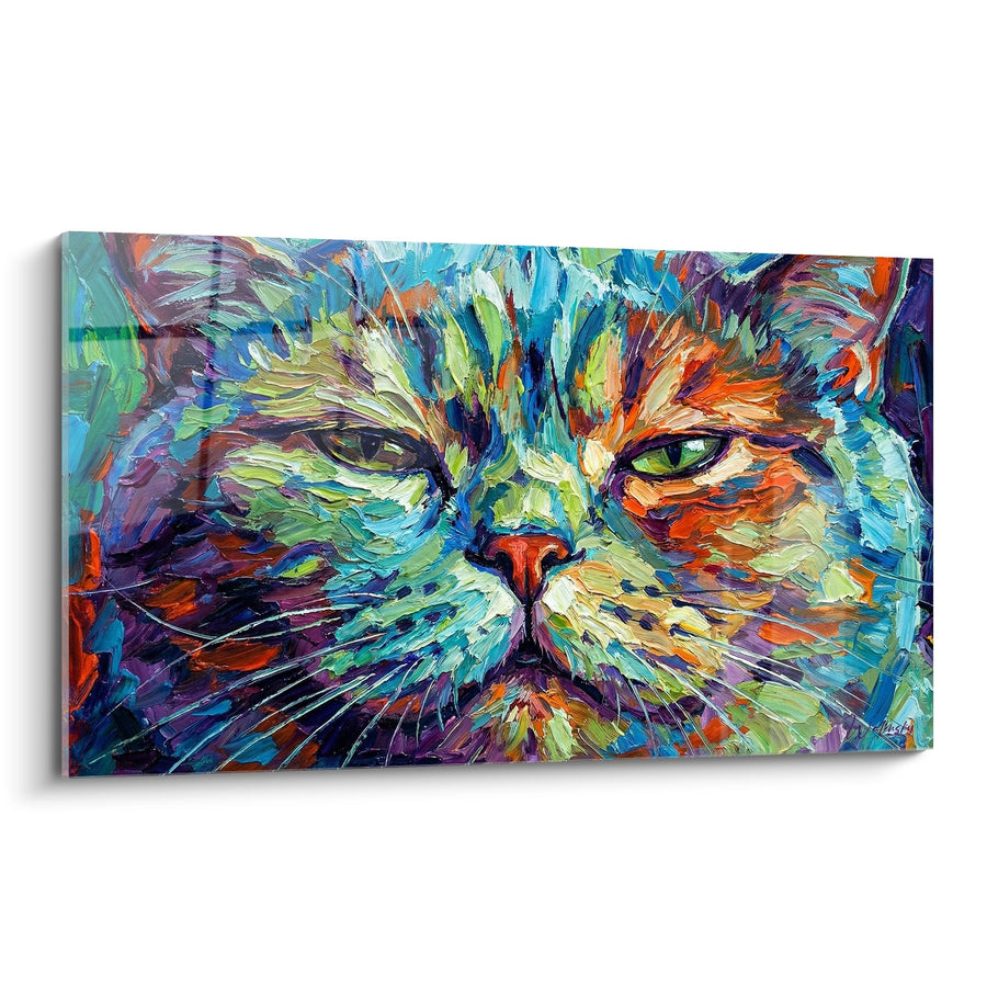 Tableau Chat British Shorthair Coloré - Explosion Artistique - Edition chat British shorthair