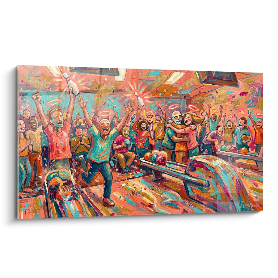 Tableau Bowling Celebration - Euphorie du Strike Parfait - Edition bowling