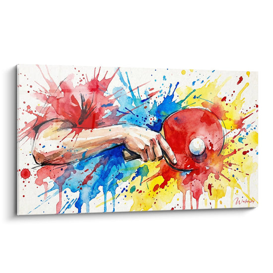 Tableau Raquette Ping Pong - Explosion Artistique - Edition Ping Pong