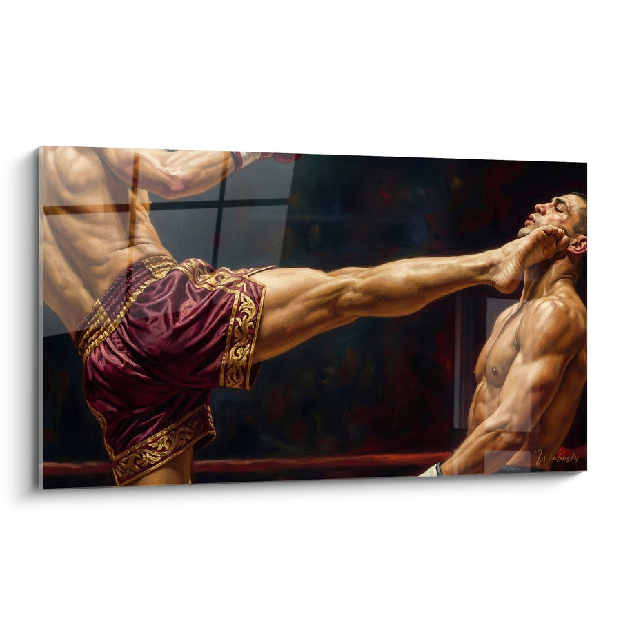 Tableau Combat MMA - Coup de Pied Spectaculaire - Edition MMA