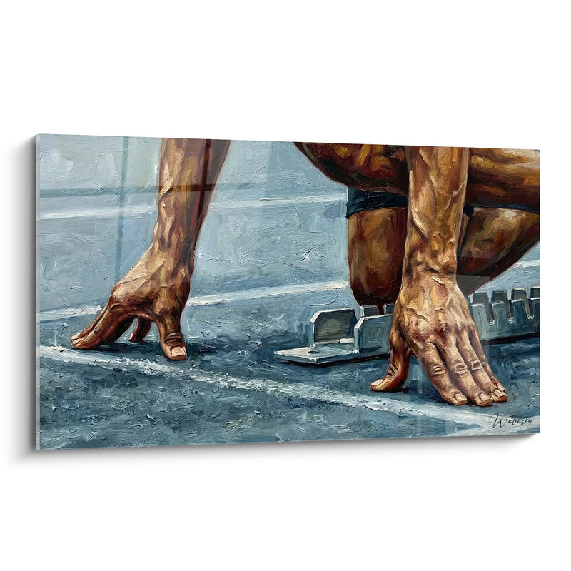 Athlete Feet Painting - Determination on the Line - Athletics Edition