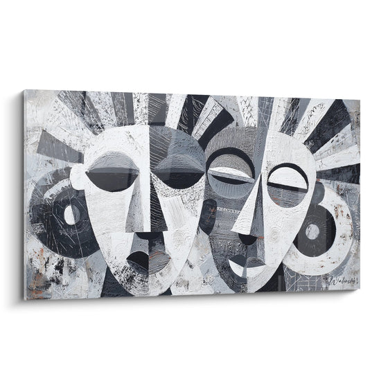Tableau Masques Africains Abstraits - Harmonie Tribale - Edition Art tribal africain