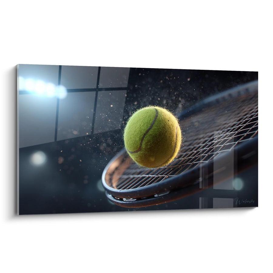 Tableau Balle de Tennis en Action - Impact Dynamique - Edition Tennis