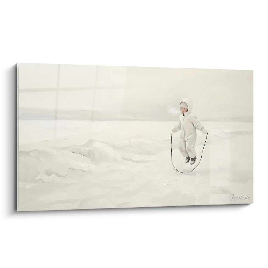 Tableau Enfant Corde à Sauter - Innocence Hivernale - Edition Corde à sauter