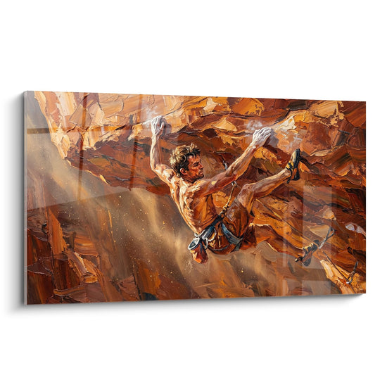 Cuadro Escalador de Roca - Superación Personal - Edición Escalada