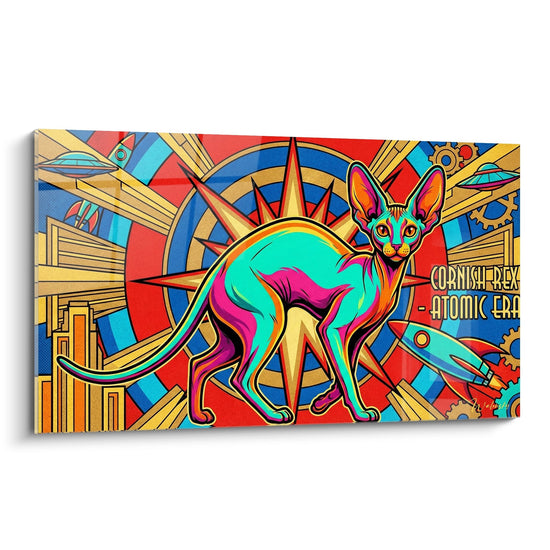 Schilderij Maine Coon Atomisch - Art Deco Futuristisch - Editie Maine Coon