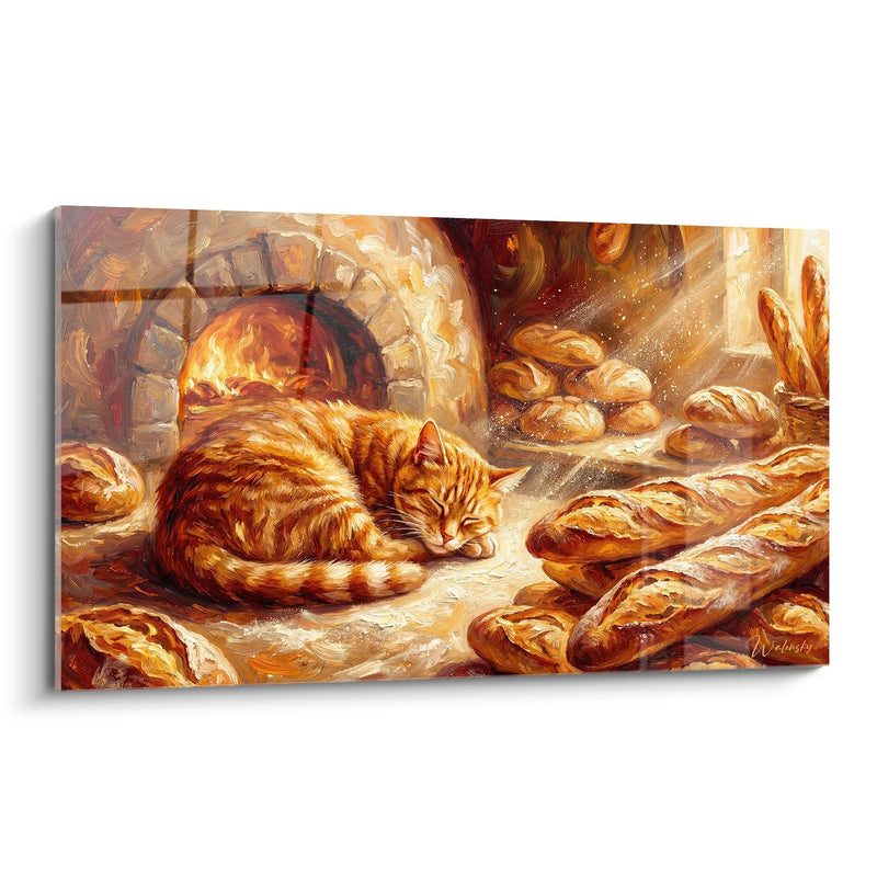 Gemälde Katze Bäckerei - Süße Träume - Edition europäische Kurzhaarkatze