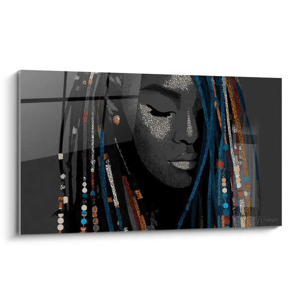 Afrikanisches Frauenporträt - Perlen und Webereien - Edition Afrikanisches Gesicht