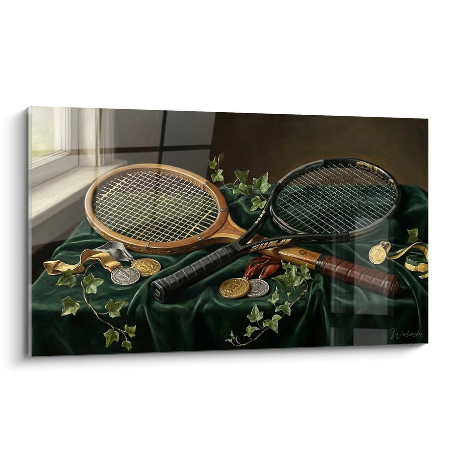 Tableau Raquettes de Tennis Vintage - Nature Morte Champion - Edition Tennis