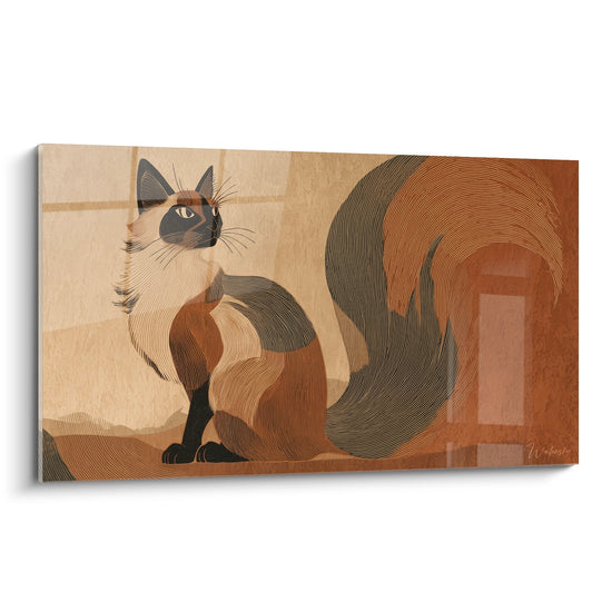 Tabella Chat Somali Stilizzata - Arte Geometrica Moderna - Edizione chat Somali