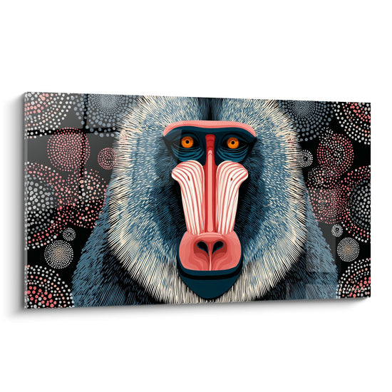 Tableau Mandrill Coloré - Majesté Sauvage - Edition Animaux d'Afrique
