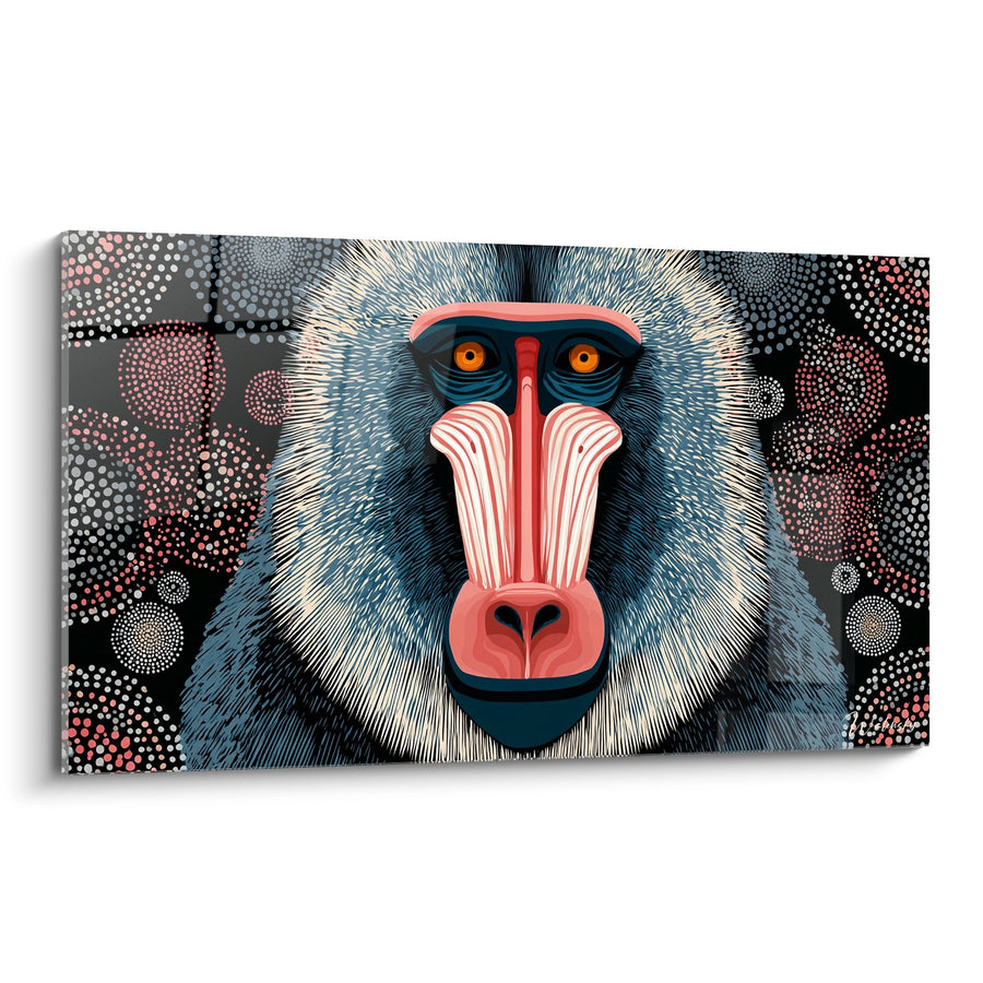 Tableau Mandrill Coloré - Majesté Sauvage - Edition Animaux d'Afrique