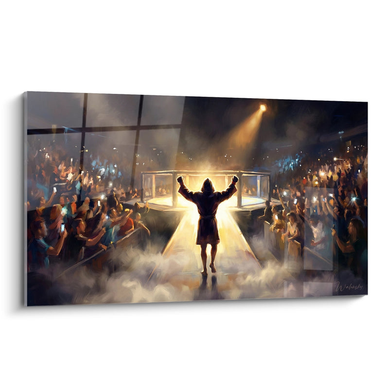 MMA Combat Painting - Champion's Triumphant Entry - MMA Edition