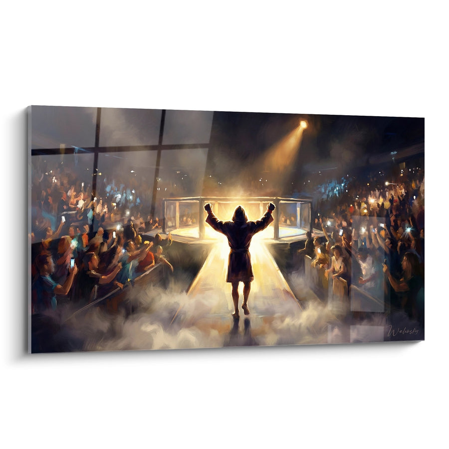 Tableau Combat MMA - Entrée Triomphale du Champion - Edition MMA