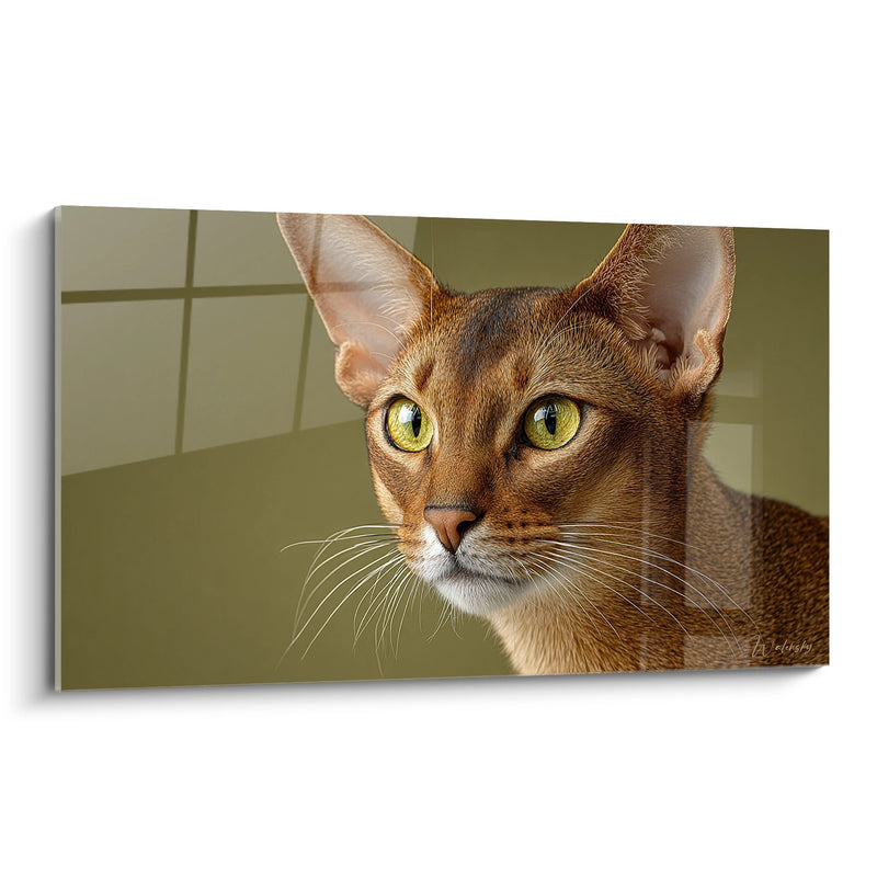 Tableau Chat Chausie Portrait Regard Intense - Yeux Dorés - Edition chat Chausie