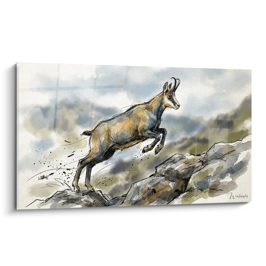 Tableau Chamois des Alpes - Élan Sauvage - Edition Les Alpes