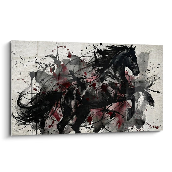 Abstract Horse Painting - Wild Gallop - Equitation Edition