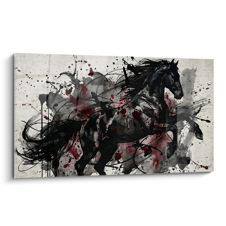 Tableau Cheval Abstrait - Galop Sauvage - Edition équitation