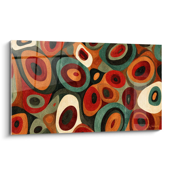 Tableau Cercles Concentriques - Harmonie Colorée - Edition Africain abstrait