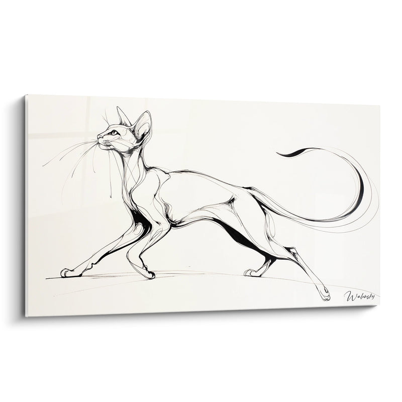 Chat in Movimento Tableau - Eleganza Felina - Edizione Gatto Serengeti