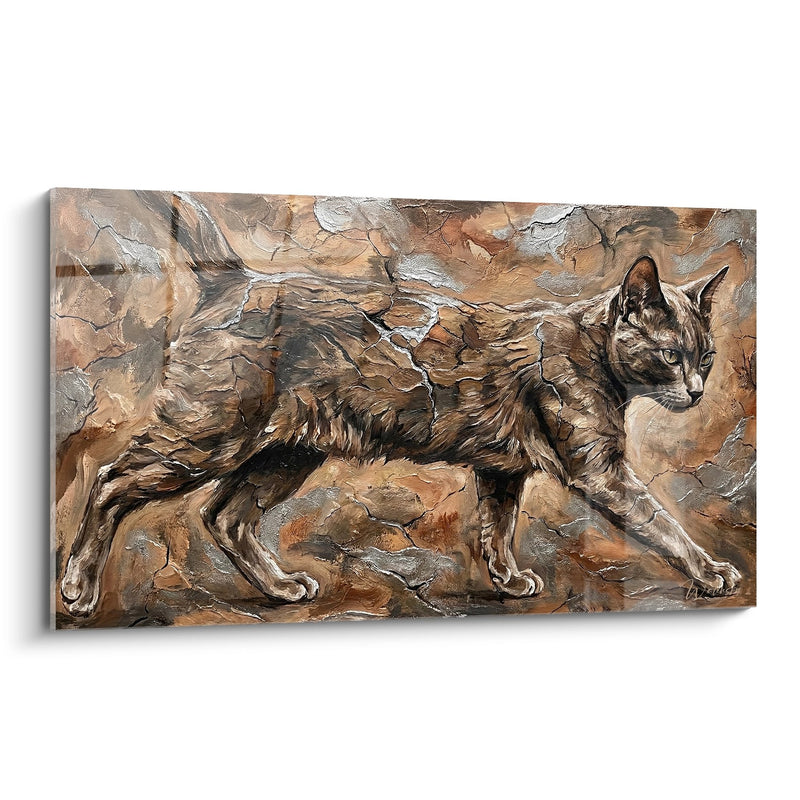 Chat selvatico su scogli - Camuffamento naturale - Edizione gatto Korat