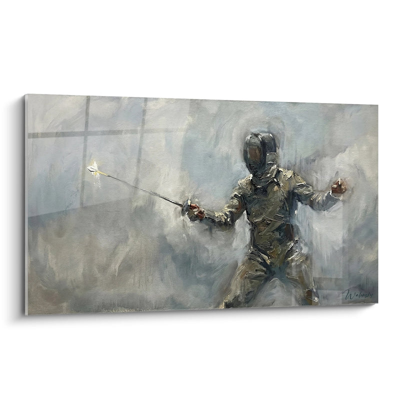 Tableau Escrimeur en Action - Mouvement et Passion - Edition Escrime
