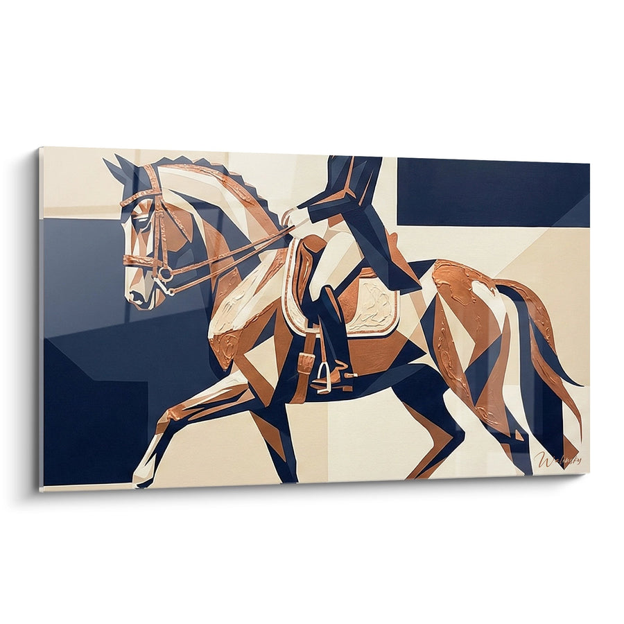 Tableau Dressage Équestre - Élégance Géométrique - Edition équitation