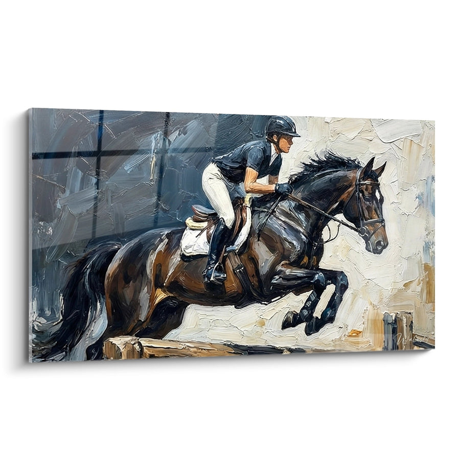 Tableau Saut d'Obstacle Équestre - Élégance en Mouvement - Edition équitation