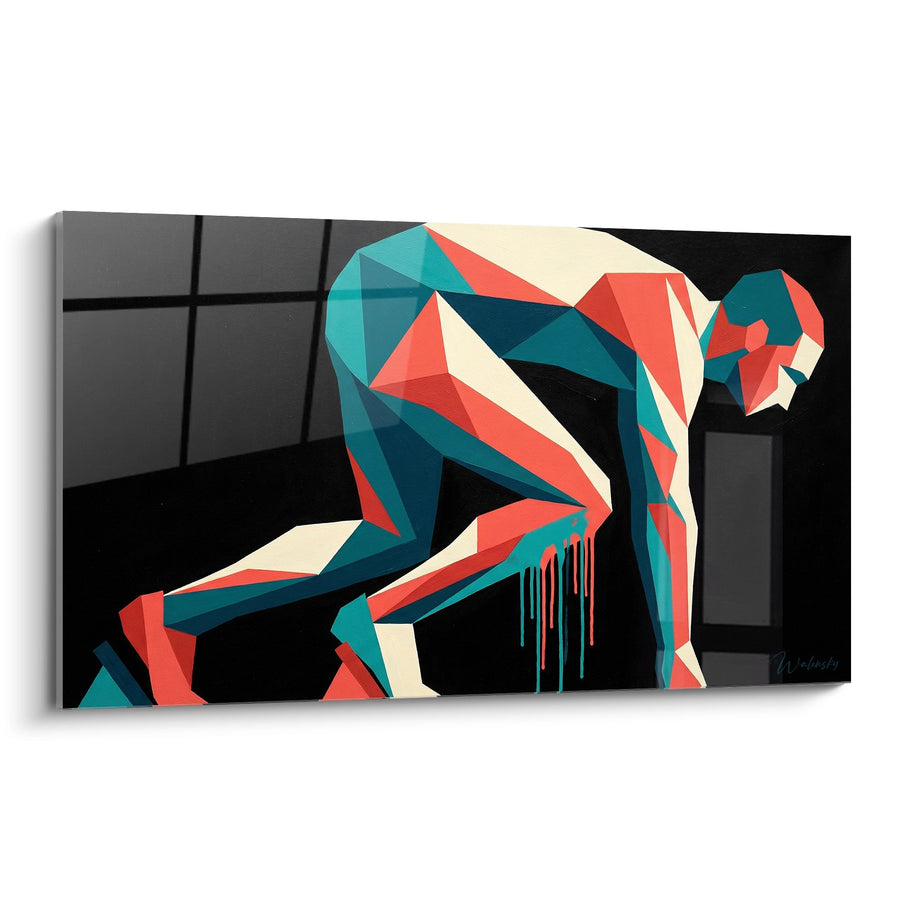 Tableau Runner Géométrique - Art Moderne du Coureur - Edition Course à pied