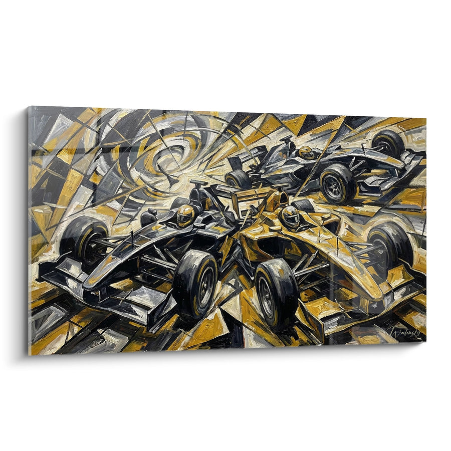 Tableau Monoplace F1 Cubiste - Vitesse et Géométrie - Edition Formule 1