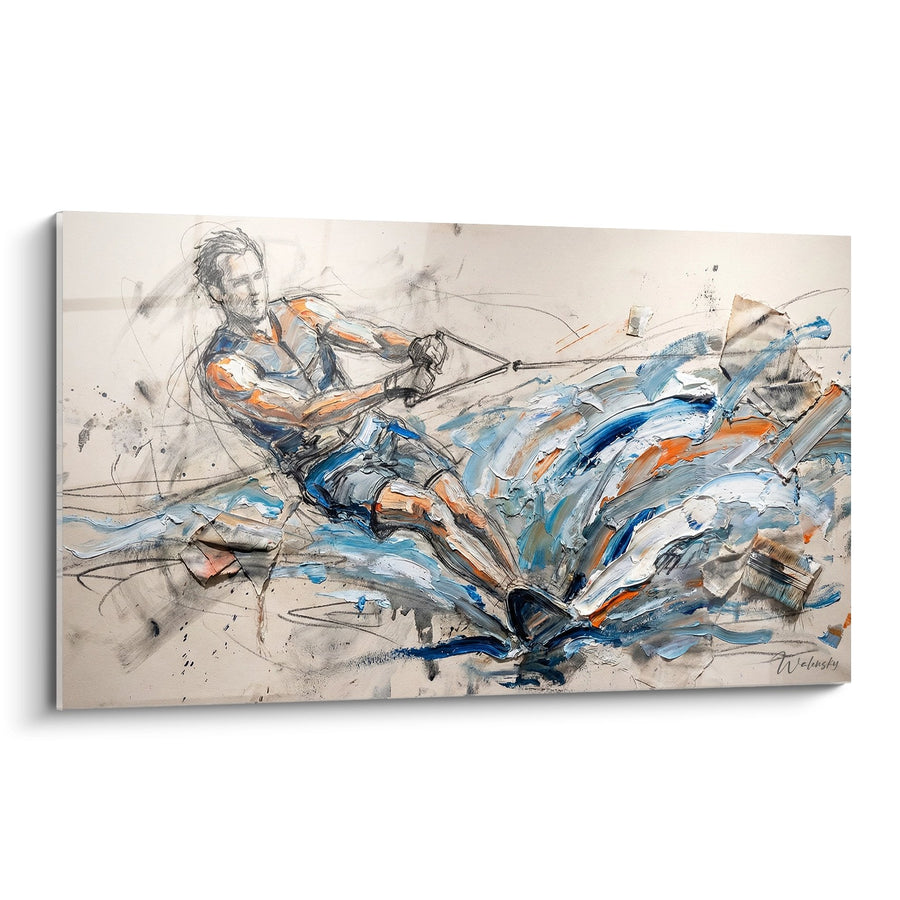 Tableau Skieur nautique artistique - Sensation aquatique - Edition Ski nautique