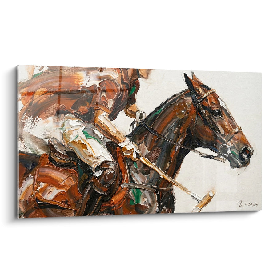 Tableau Cheval de Polo en Action - Élan Équestre - Edition Polo