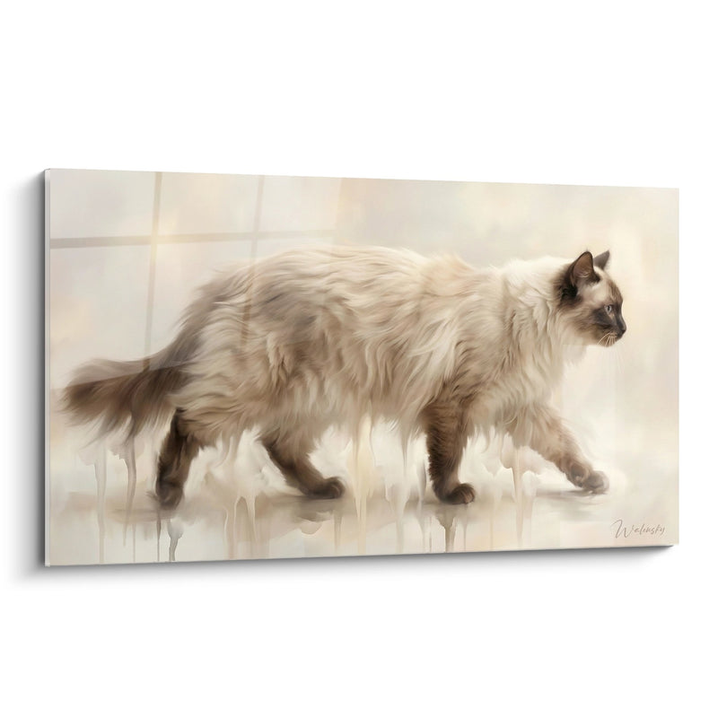 Tableau Chat Balinais en Mouvement - Élégance Féline - Edition chat Balinais
