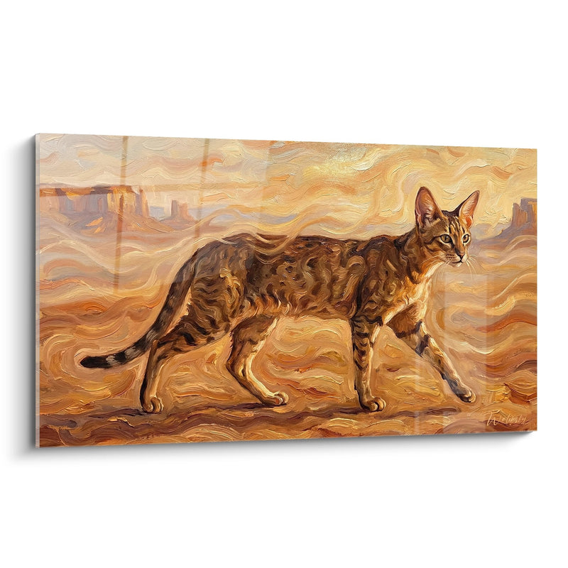 Tableau Chat Chausie dans le Désert - Majesté Sauvage - Edition chat Chausie