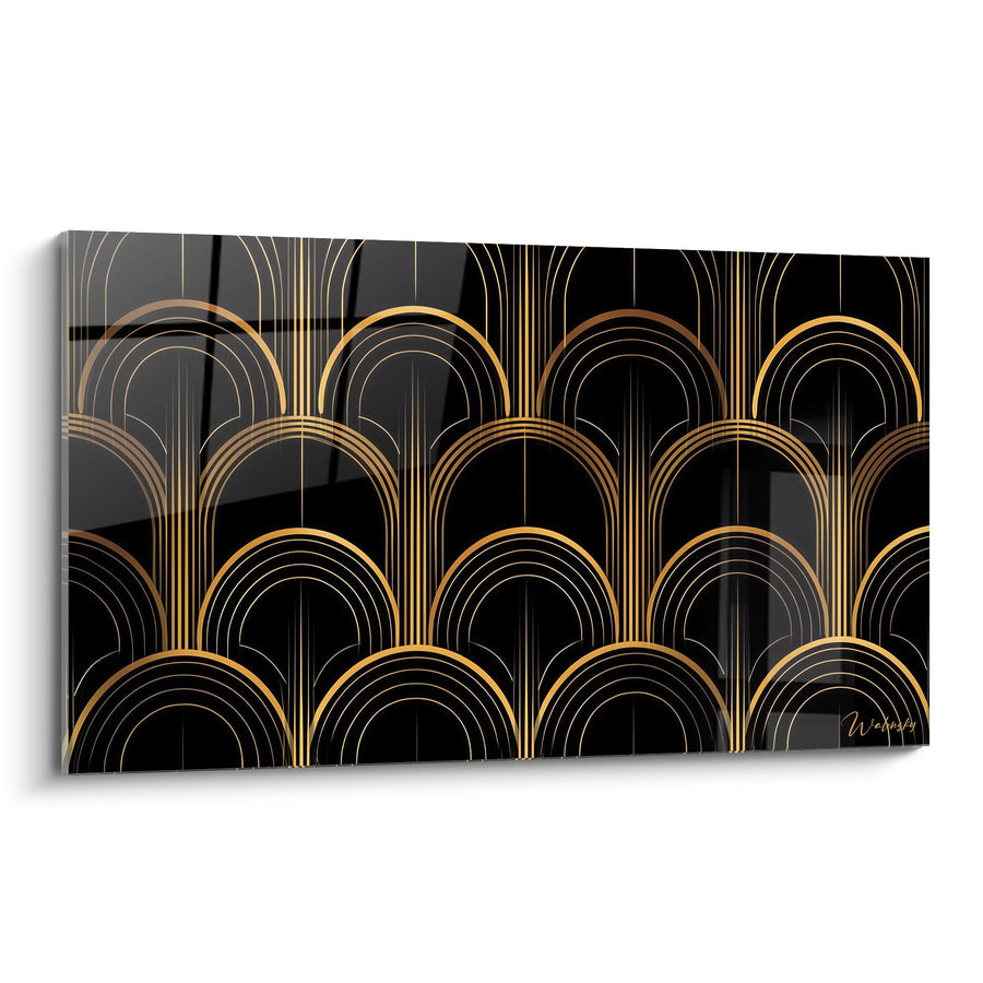 Tableau Motifs Géométriques - Arches Dorées Art Déco - Edition Art déco