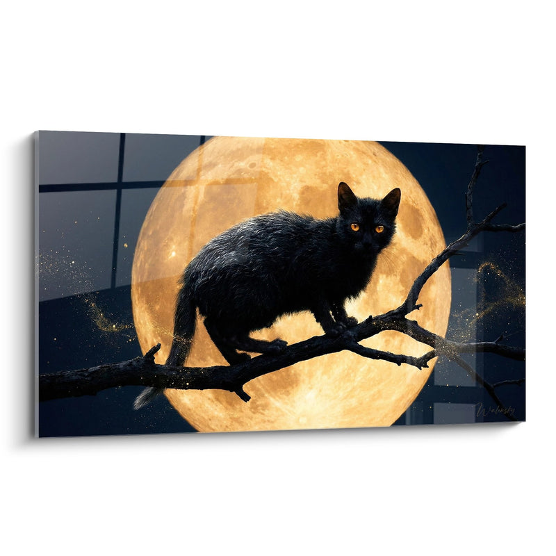 Tabella Chat Nero Luna Dorata - Mistero Notturno - Edizione gatto Lykoi