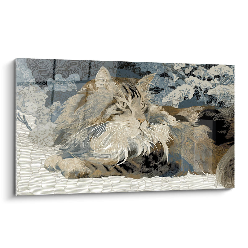 Tableau Chat Sibérien Repos - Sérénité Féline - Edition chat Sibérien