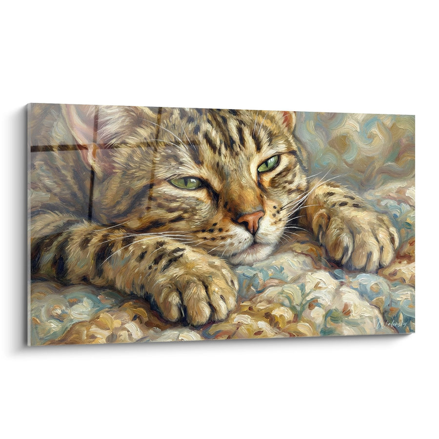 Tableau Chat Egyptian Mau Repos - Sérénité Féline - Edition chat Egyptian Mau