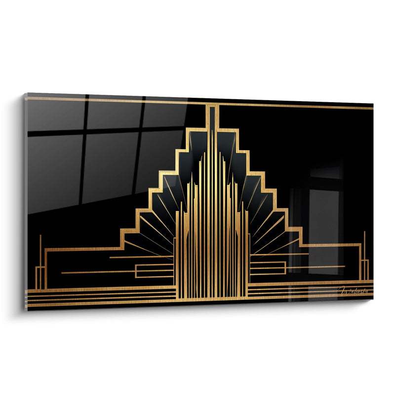Art Deco Architecture Painting - Golden Skyline - Art deco Edition